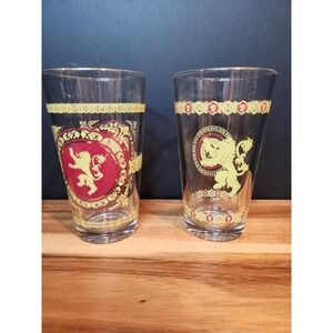 Game Of Thrones Set Of Two 16oz Glasses With Gold Rims 2016